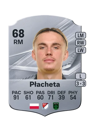 Płacheta - 68 - Rare EA FC 27 card