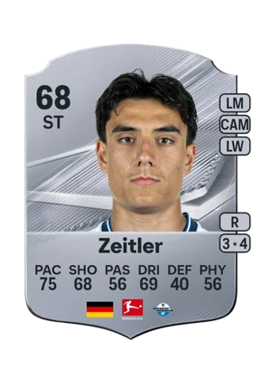 Zeitler - 68 - Rare EA FC 27 card
