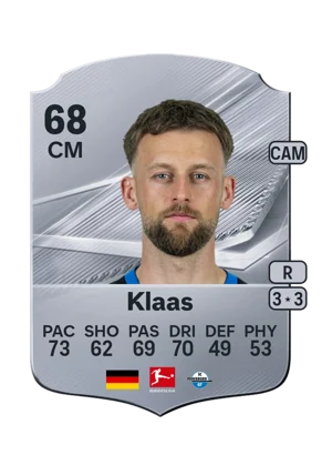 Klaas - 68 - Rare EA FC 27 card