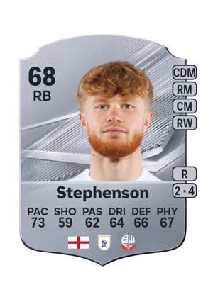 Stephenson - 68 - Rare EA FC 27 card