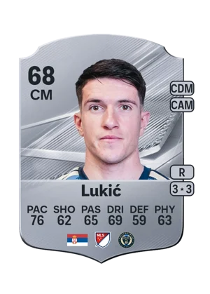 Lukić - 68 - Rare EA FC 27 card