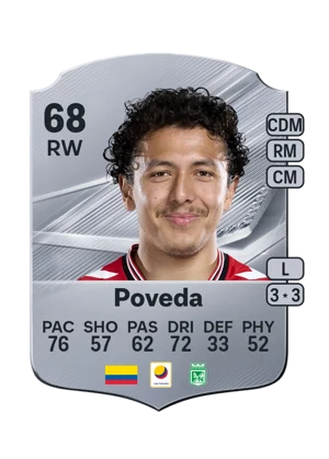 Poveda - 68 - Rare EA FC 27 card