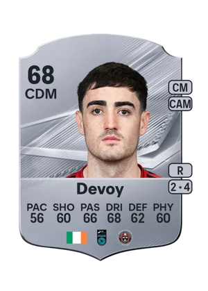 Devoy - 68 - Rare EA FC 27 card