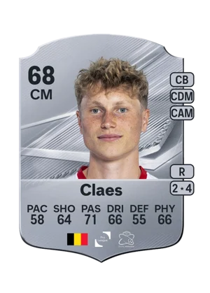 Claes - 68 - Rare EA FC 27 card
