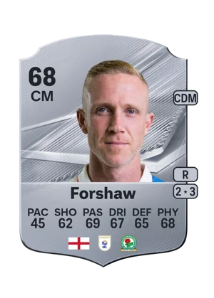Forshaw - 68 - Rare EA FC 27 card