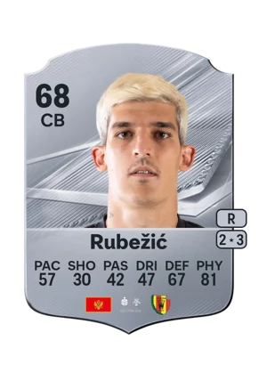 Rubežić - 68 - Rare EA FC 27 card