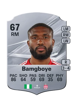 Bamgboye - 67 - Rare EA FC 27 card