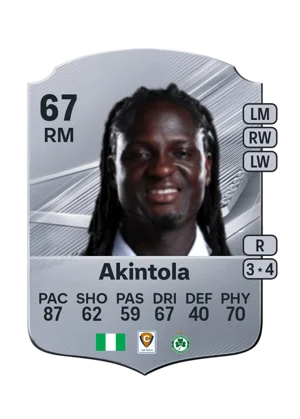 Akintola - 67 - Rare EA FC 27 card