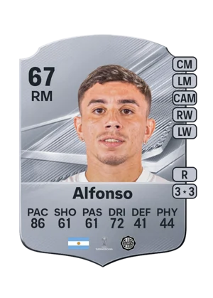 Alfonso - 67 - Rare EA FC 27 card
