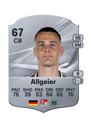 Allgeier - 67 - Rare EA FC 27 card