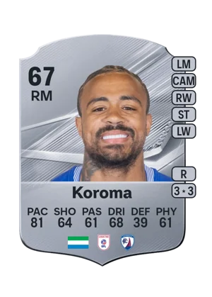 Koroma - 67 - Rare EA FC 27 card