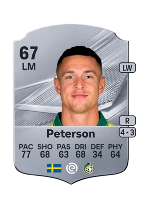 Peterson - 67 - Rare EA FC 27 card