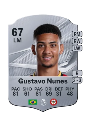 Gustavo Nunes - 67 - Rare EA FC 27 card