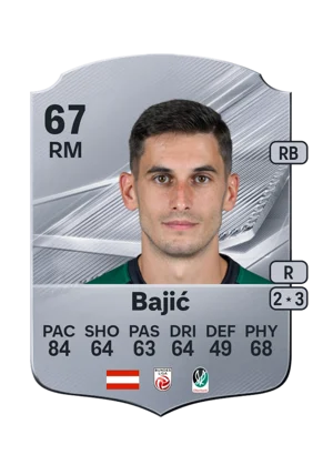 Bajić - 67 - Rare EA FC 27 card