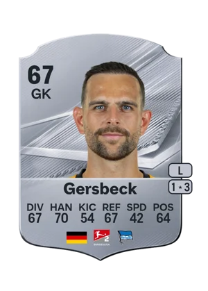 Gersbeck - 67 - Rare EA FC 27 card