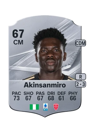 Akinsanmiro - 67 - Rare EA FC 27 card