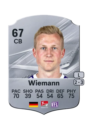 Wiemann - 67 - Rare EA FC 27 card
