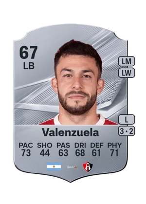 Valenzuela - 67 - Rare EA FC 27 card