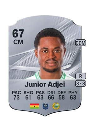 Junior Adjei - 67 - Rare EA FC 27 card