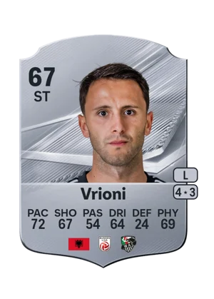 Vrioni - 67 - Rare EA FC 27 card