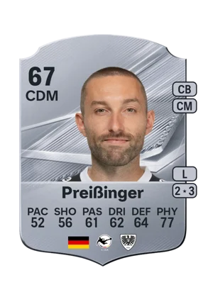 Preißinger - 67 - Rare EA FC 27 card