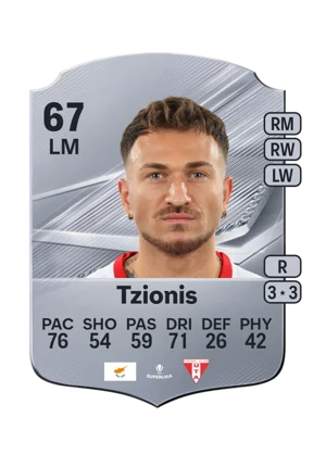 Tzionis - 67 - Rare EA FC 27 card