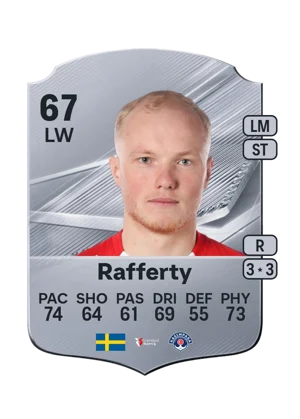 Rafferty - 67 - Rare EA FC 27 card