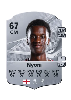 Nyoni - 67 - Rare EA FC 27 card