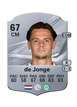 de Jonge - 67 - Rare EA FC 27 card