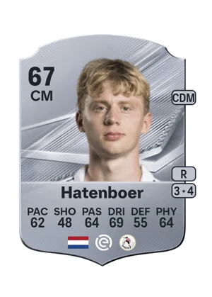 Hatenboer - 67 - Rare EA FC 27 card