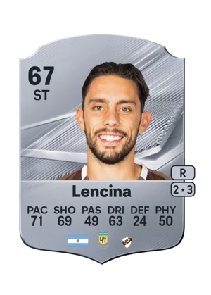Lencina - 67 - Rare EA FC 27 card