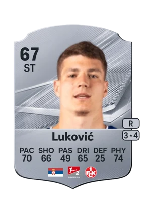 Luković - 67 - Rare EA FC 27 card