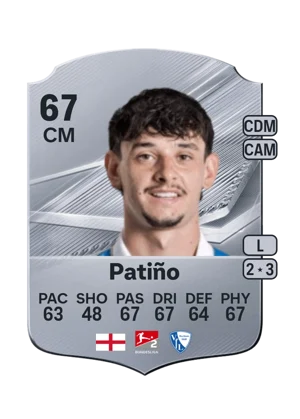 Patiño - 67 - Rare EA FC 27 card