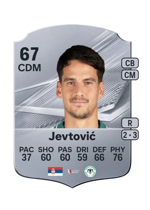 Jevtović - 67 - Rare EA FC 27 card