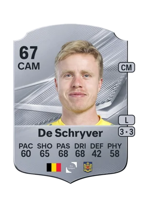 De Schryver - 67 - Rare EA FC 27 card
