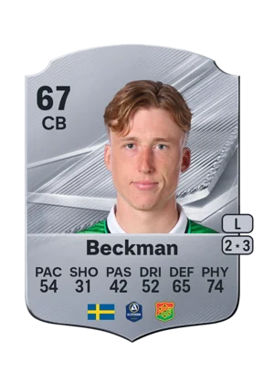 Beckman - 67 - Rare EA FC 27 card