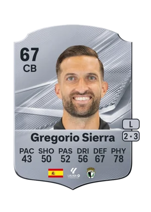 Gregorio Sierra - 67 - Rare EA FC 27 card