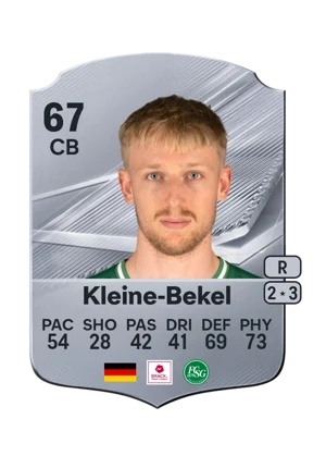 Kleine-Bekel - 67 - Rare EA FC 27 card