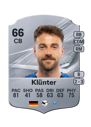 Klünter - 66 - Rare EA FC 27 card