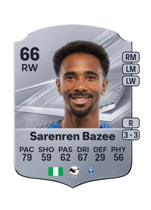 Sarenren Bazee - 66 - Rare EA FC 27 card
