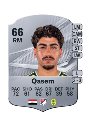 Qasem - 66 - Rare EA FC 27 card