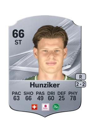 Hunziker - 66 - Rare EA FC 27 card
