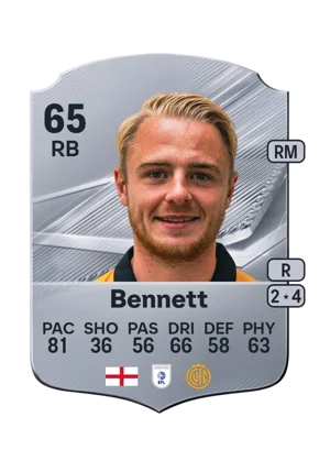Bennett - 65 - Rare EA FC 27 card