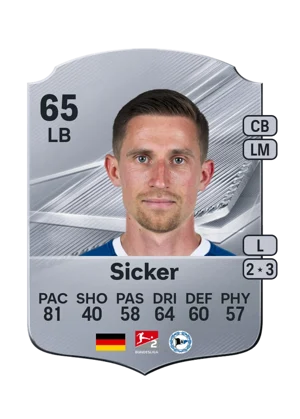 Sicker - 65 - Rare EA FC 27 card
