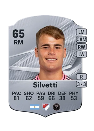 Silvetti - 65 - Rare EA FC 27 card