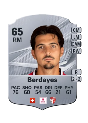 Berdayes - 65 - Rare EA FC 27 card