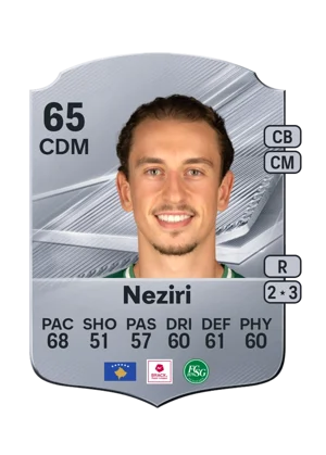 Neziri - 65 - Rare EA FC 27 card