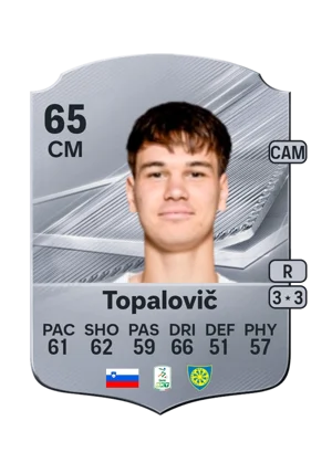 Topalovič - 65 - Rare EA FC 27 card