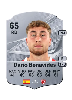Darío Benavides - 65 - Rare EA FC 27 card