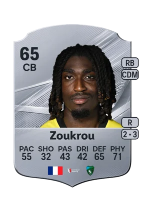 Zoukrou - 65 - Rare EA FC 27 card